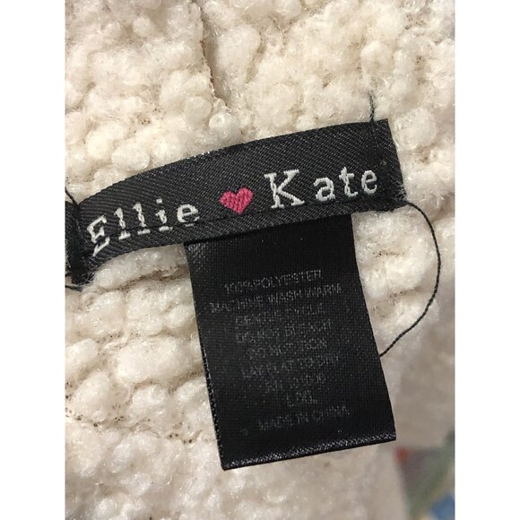 Tan Sherpa Lined Accent Open Front Vest Pockets Warm Cozy Snow Boho Sz L/XL - Picture 13 of 13